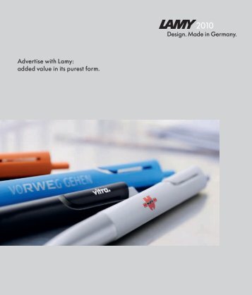 Design. Made in Germany. Advertise with Lamy ... - Lapiceria.com