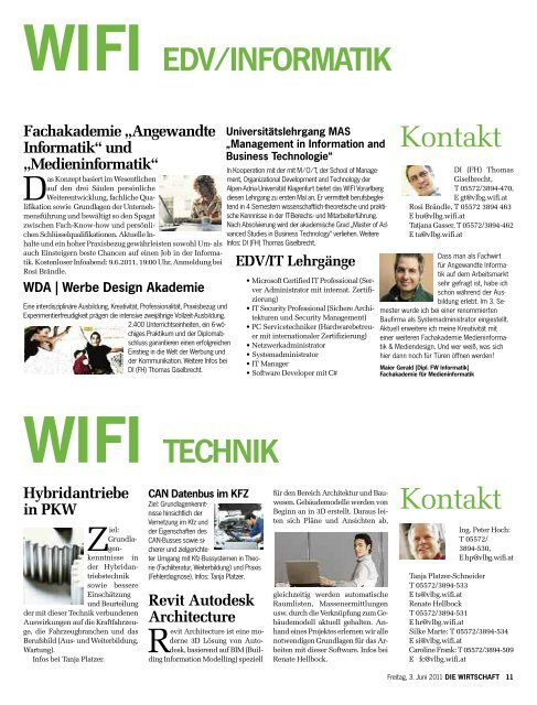 Die Wirtschaft Nr. 22 vom 3. Juni 2011