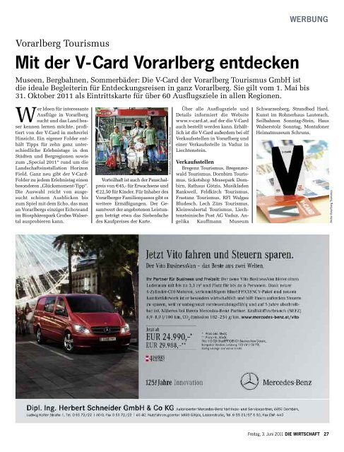 Die Wirtschaft Nr. 22 vom 3. Juni 2011