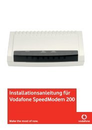 Installationsanleitung für Vodafone SpeedModem 200