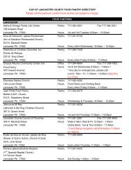 Hendricks County Food Pantries 9 09