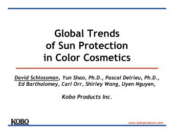 Global Trends of Sun Protection in Color Cosmetics - Kobo Products ...