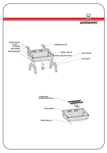 Monteringsanvisning for gassgrill 12355 - Landmann Norge AS