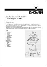 Szerelési és használati utasítás Landmann grill Art. 0423