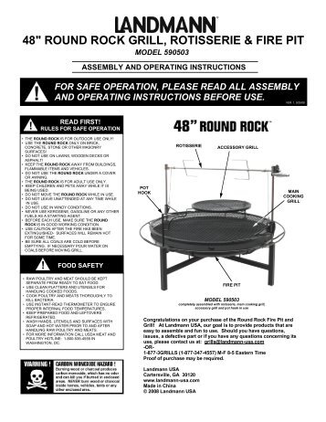 590503 ROUND ROCK 48 Instructions - Landmann USA