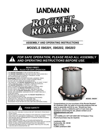 ROCKET ROASTER Instructions (ENG) - Landmann USA
