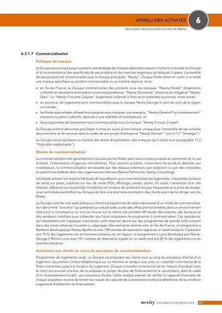 Document de référence 2010 (.pdf - Nexity