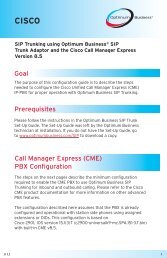 Goal Prerequisites Call Manager Express (CME) PBX Configuration