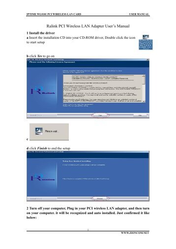 Ralink PCI Wireless LAN Adapter User's Manual - Pliki do pobrania