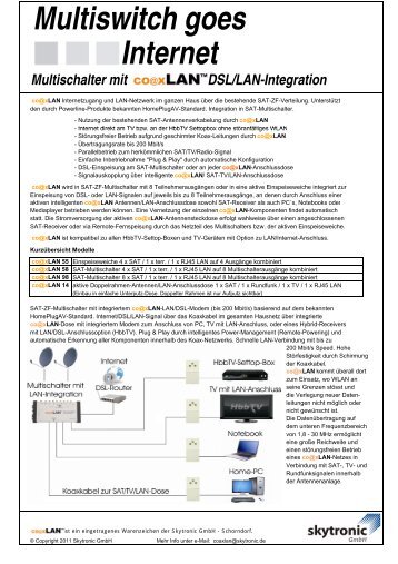 Multiswitch goes Internet - Skytronic GmbH