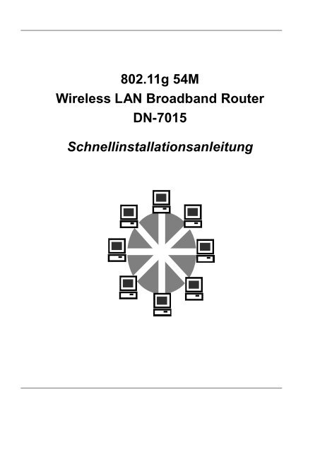 802.11g 54M Wireless LAN Broadband Router DN-7015 ...