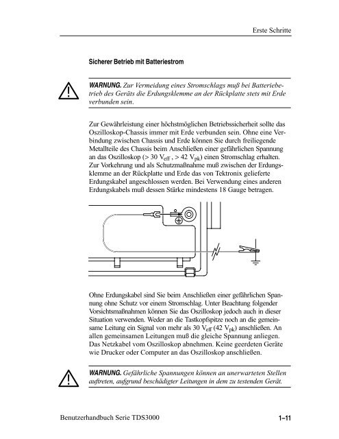 Tektronix Oszilloskop TDS3000 - Benutzerhandbuch