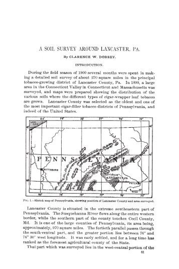 Soil Survey Around Lancaster, Pennsylvania (1900)