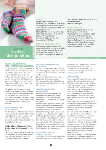 Strickanleitung Socken Meerjungfrau - OZ Verlag