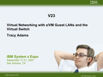 Virtual Networking with z/VM Guest LANS and - z/VM - IBM