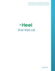 Oral Vials List - Heel