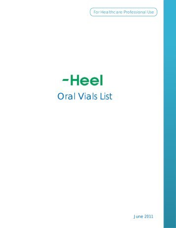 Oral Vials List - Heel