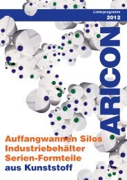 Auffangwannen Silos Industriebehälter Serien-Formteile ... - Aricon