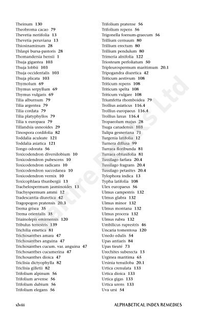 Vermeulen / Johnston PLANTS - Homeopathic and Medicinal Uses ...