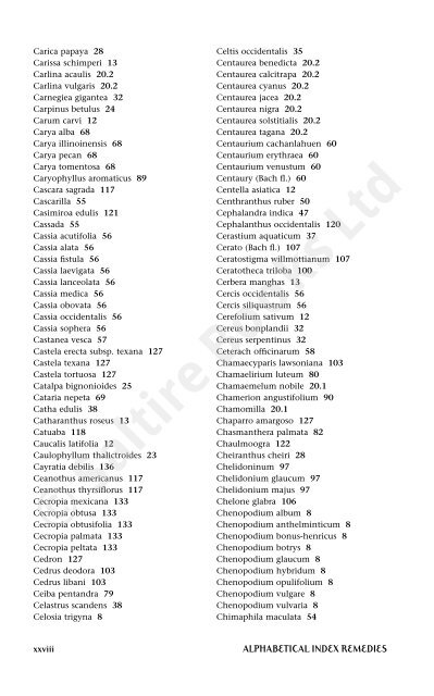 Vermeulen / Johnston PLANTS - Homeopathic and Medicinal Uses ...