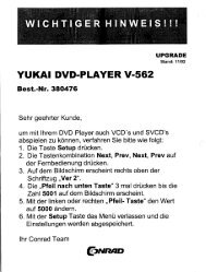 YUKAI DVD-PLAYER V-562 - produktinfo.conrad.com