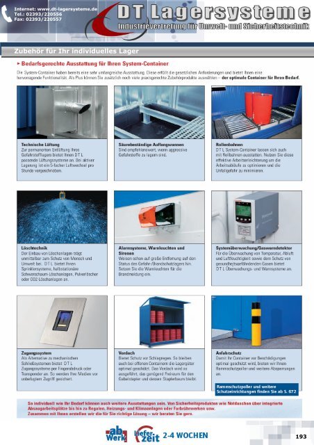 PolySafe-Depots - DT Lagersysteme