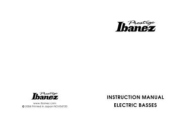 INSTRUCTION MANUAL ELECTRIC BASSES