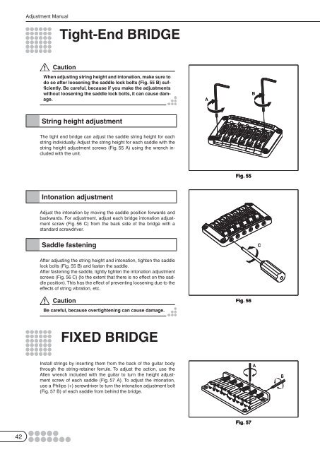 Table of Contents - Ibanez Guitars