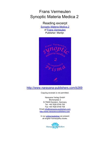洋書 Synoptic Materia Medica 2 by Vermeulen 洋書 Synoptic Materia Medica 2 by Vermeulen Synoptic Materia