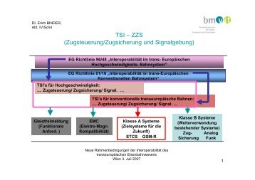 Vortrag zu TSI - Zugsteuerung, Zugsicherung und Signalgebung