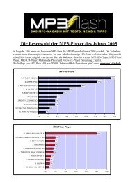 Die Leserwahl der MP3-Player des Jahres 2005 - MP3-Flash.de