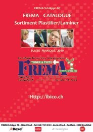 FREMA - CATALOGUE Sortiment Plastifier/Laminer Http://ibico.ch