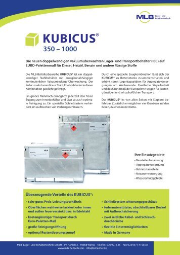 KUBICUS Flyer - Pflipsen GmbH & Co.KG