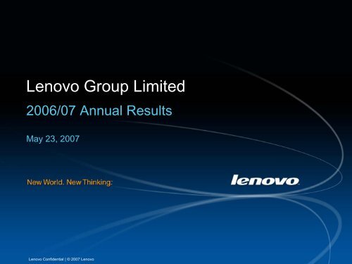 Presentation - Lenovo