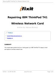 Repairing IBM ThinkPad T41 Wireless Network Card - iFixit