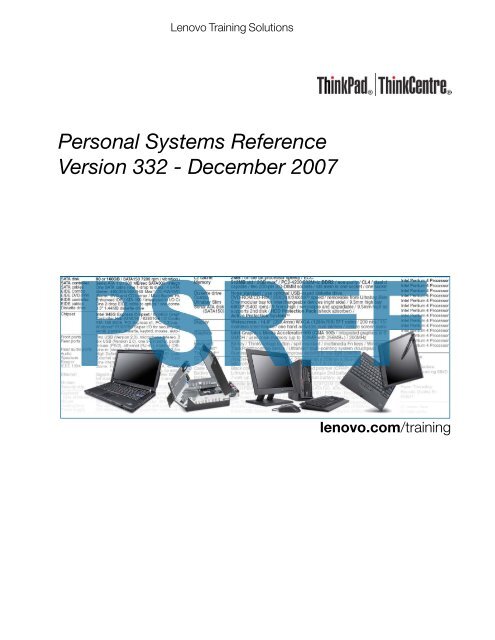 Personal Systems Reference Version 332 - Lenovo Service and ...