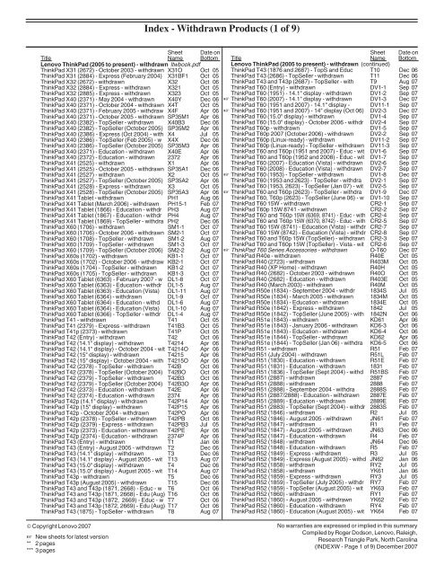 Personal Systems Reference Version 332 - Lenovo Service and ...