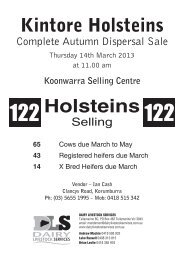 Kintore Holsteins Holsteins - Dairy Livestock Services