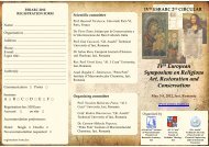 IVth European Symposium on Religious Symposium on Religious ...