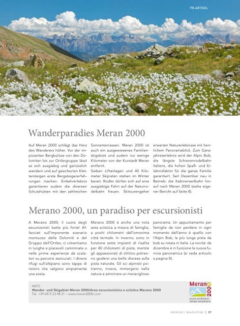 Merano Magazine - Sommer 2011