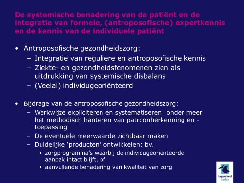 Drs. Erik Baars, presentatie 2 - Hogeschool Leiden