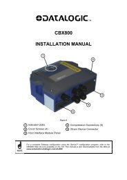 CBX800 INSTALLATION MANUAL - Datalogic Automation