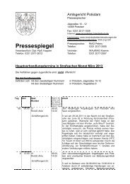 Pressespiegel März 2013 - Amtsgericht Potsdam - Brandenburg