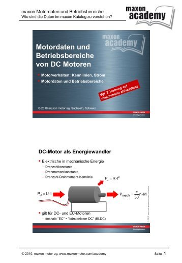 Handzettel (PDF) - Maxon Motor