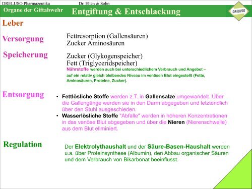 Entgiftung & Entschlackung - Dreluso Pharmazeutika GmbH