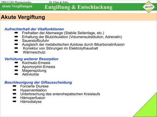 Entgiftung & Entschlackung - Dreluso Pharmazeutika GmbH
