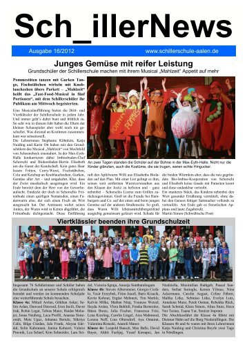 Junges Gemüse mit reifer Leistung - Schillerschule Aalen