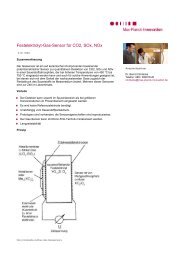 Festelektrolyt-Gas-Sensor für CO2, SOx, NOx - Max-Planck-Innovation