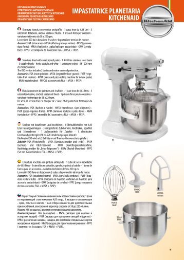 IMPASTATRICE PLANETARIA KITCHENAID - Fimar