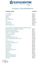 Participants - SVIAZ EXPOCOMM 2010 Company name Country